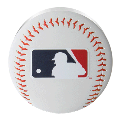 A picture of a Pièce d’argent de 1 oz – Balle de baseball arborant le logo de la MLBMC (2024)